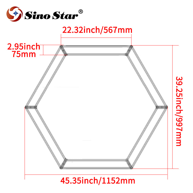 STC503 80mm Hexagon Garage Led Ceiling Light
