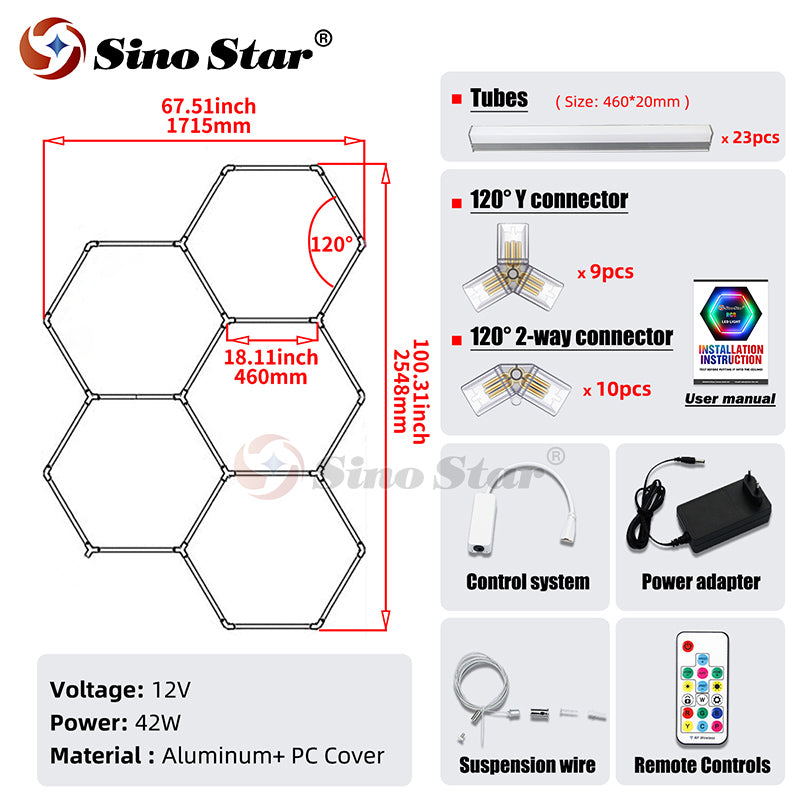 RGB04 2548*1715mm Nightclub Concert Rgb Hexagonal Light