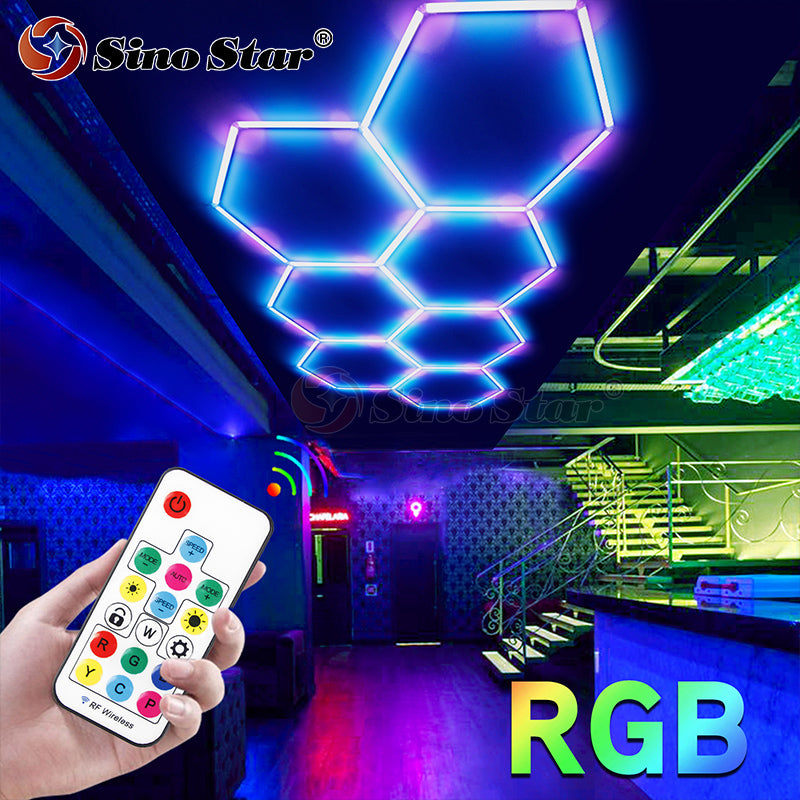 RGB09 3389*1715mm Colorful Hexagonal Light