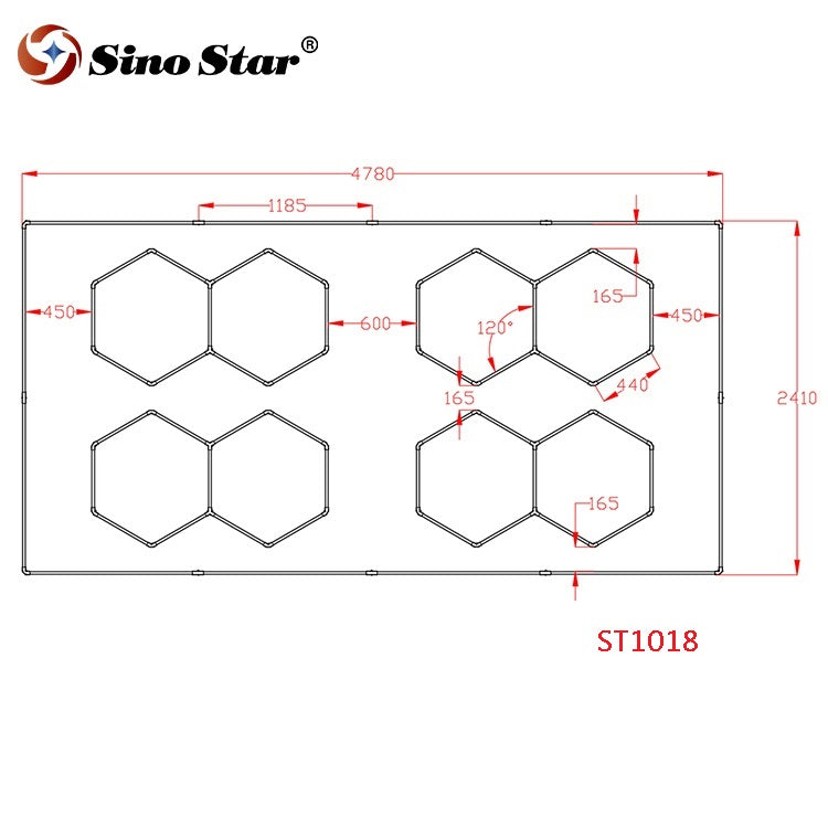 ST1018 2410mm*4780mm Garage Led workshop light