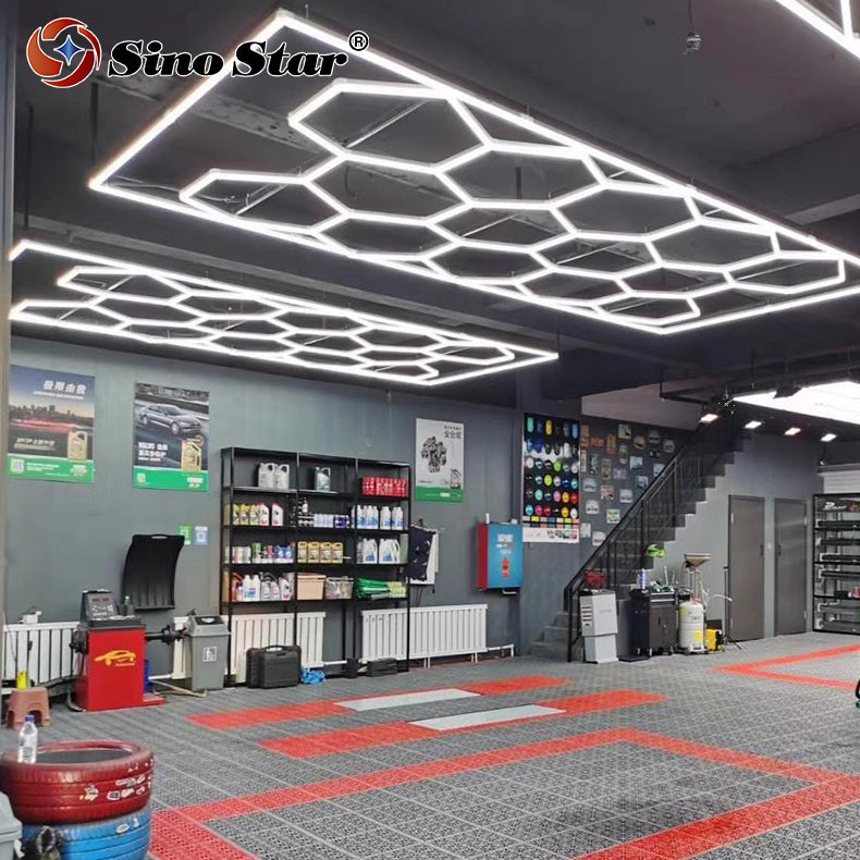 ST1028 2410mm*4780mm Hexagon Workshop Led Light