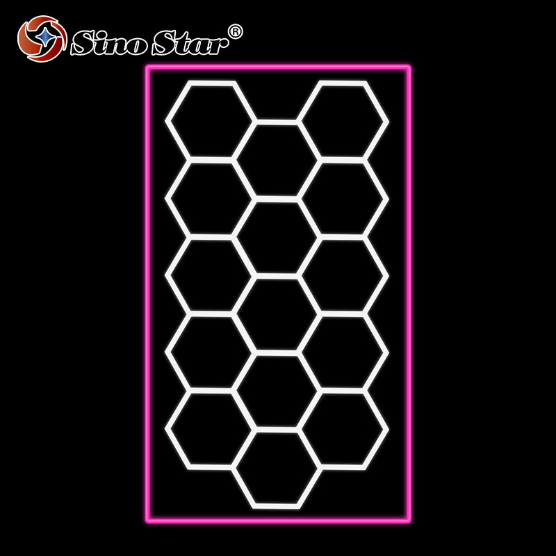 ST1028 2410mm*4780mm Hexagon Workshop Led Light