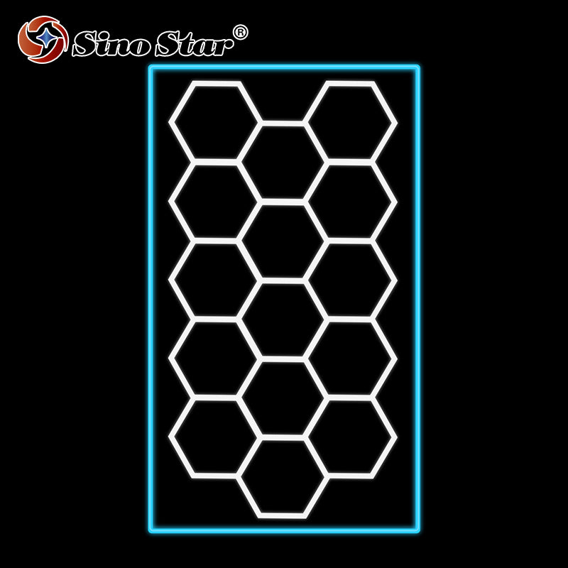 ST1028 2410mm*4780mm Hexagon Workshop Led Light