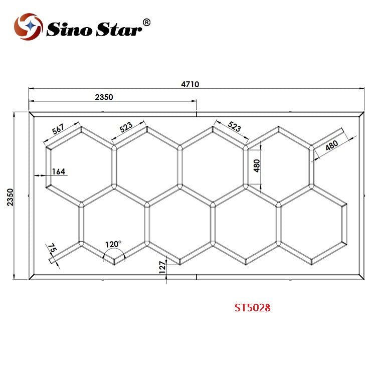 ST5028 2350mm*4710mm Garage Led Ceiling Light