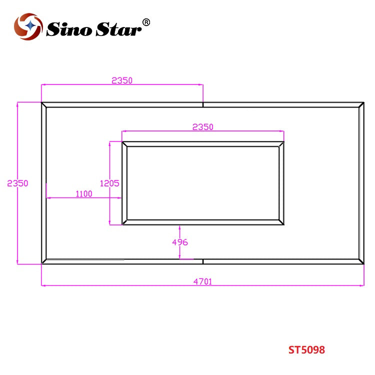 ST5098 2350mm*4710mm Ceiling Light for Car Repair Workshop