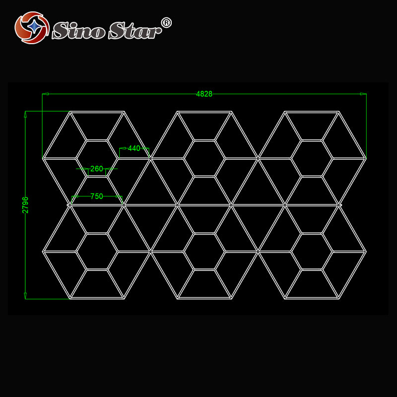 ST6102 2796mm*4828mm Garage Led Matrix Array Light