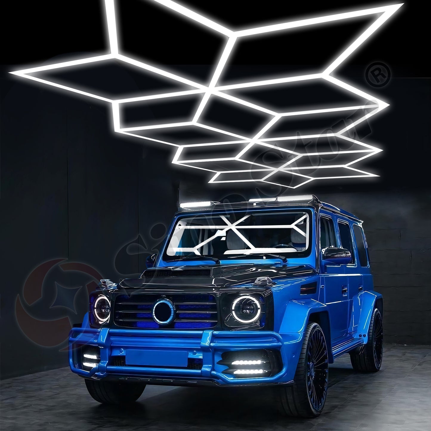 ST6103 2439mm*5586mm Garage Giant Snowflake LED Light