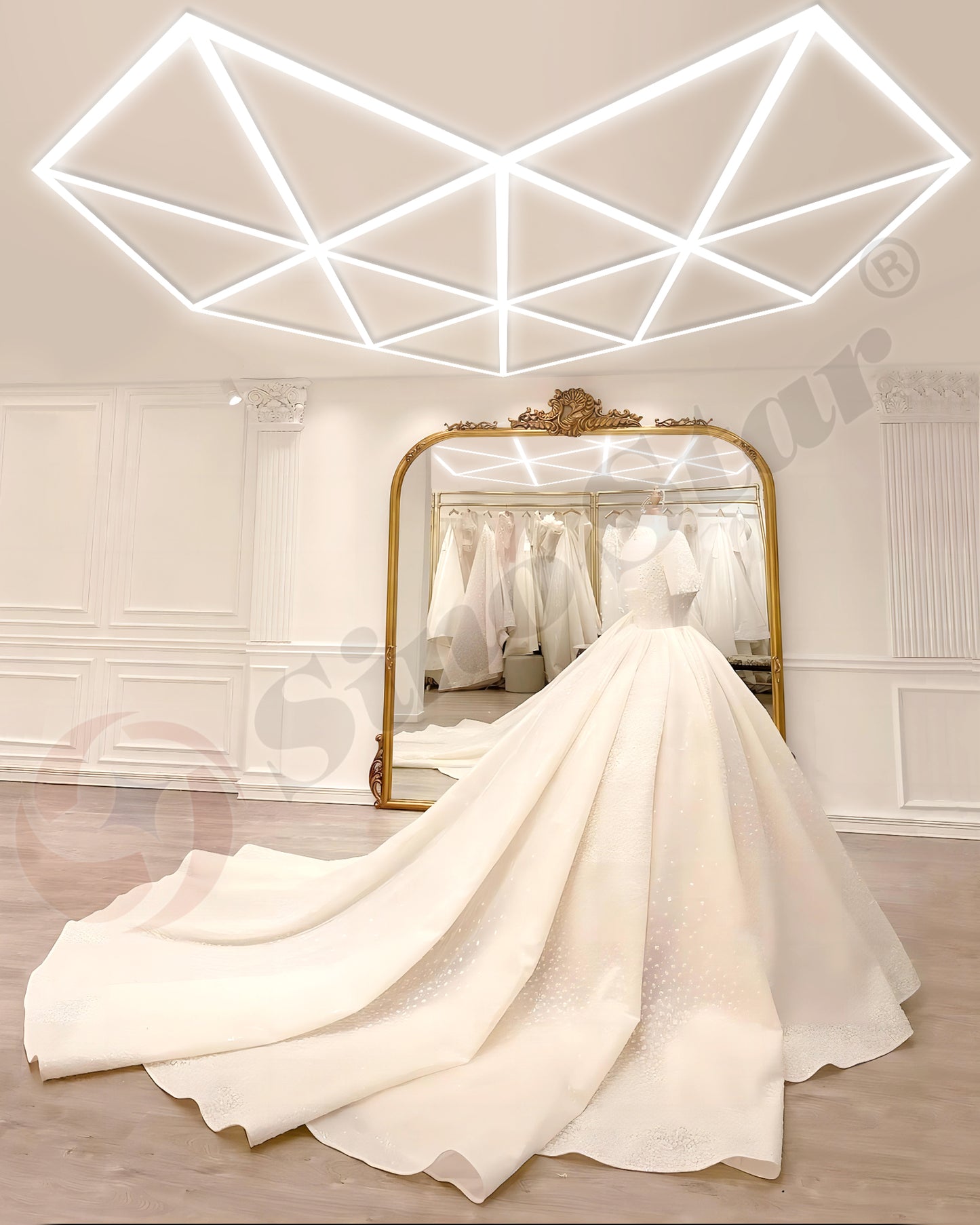 ST6105 2028mm*2796mm Heart Style Hexagonal Led Light