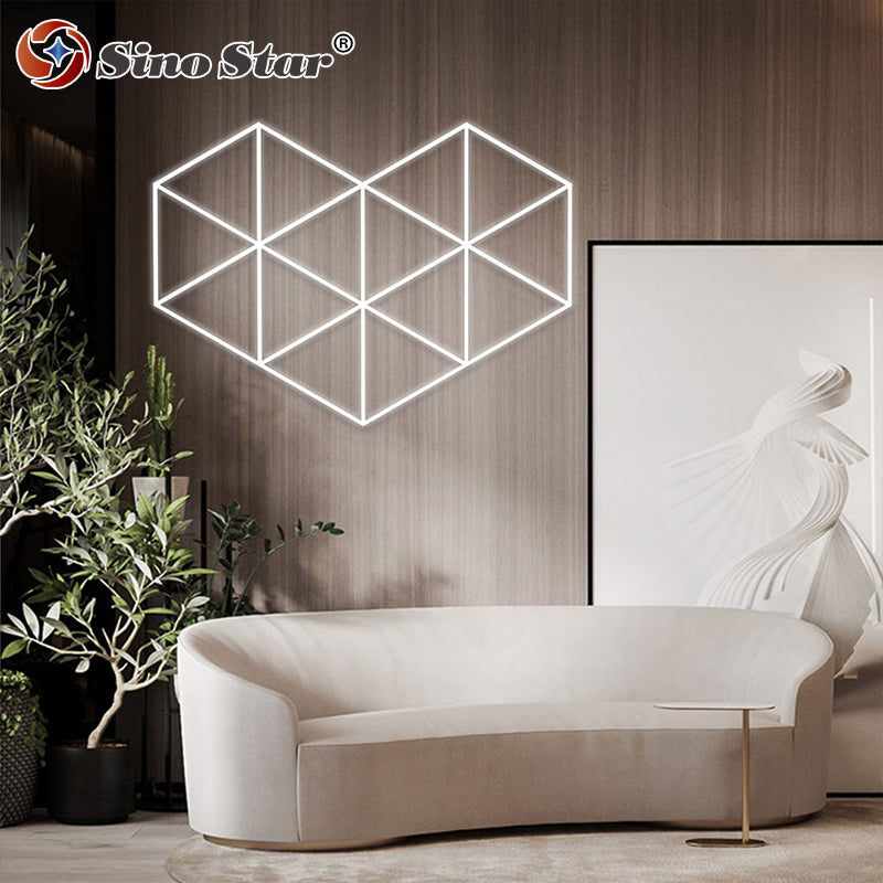 ST6105 2028mm*2796mm Heart Style Hexagonal Led Light