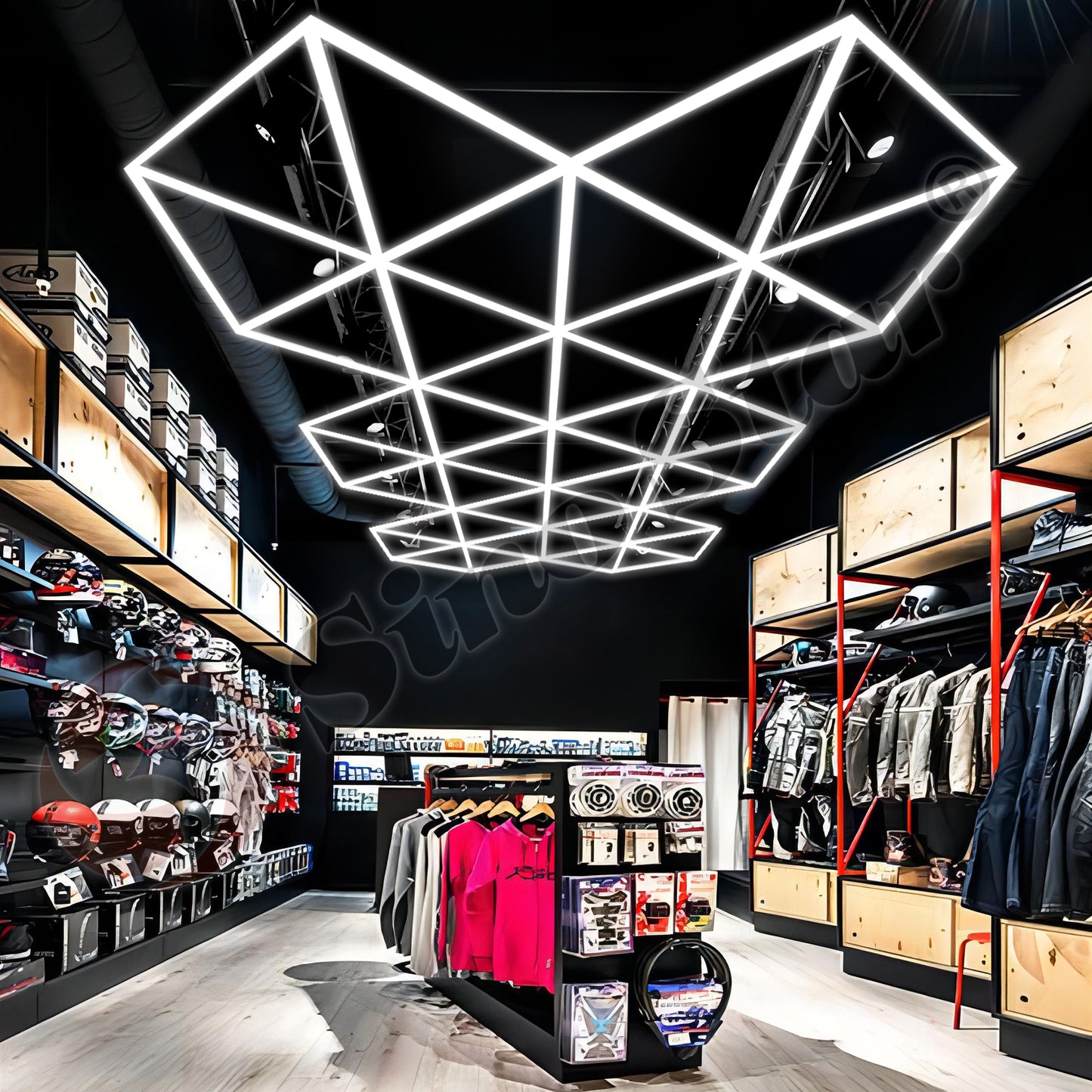 ST6106 4828Mm*2796Mm Led Hexagon Lighting