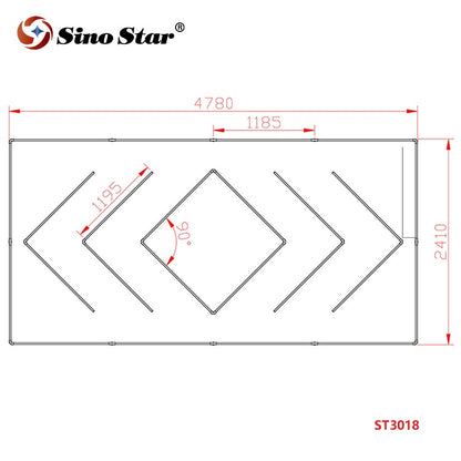 ST3018 2410mm*4780mm Arrow Car Wash Parking Garage Light