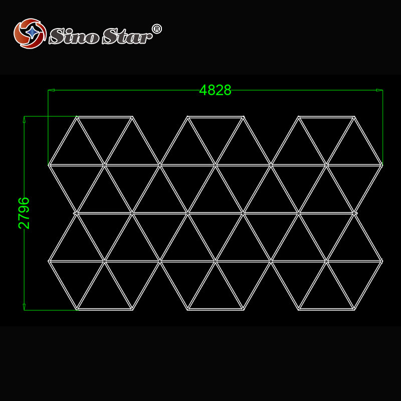 ST6106 4828Mm*2796Mm Led Hexagon Lighting